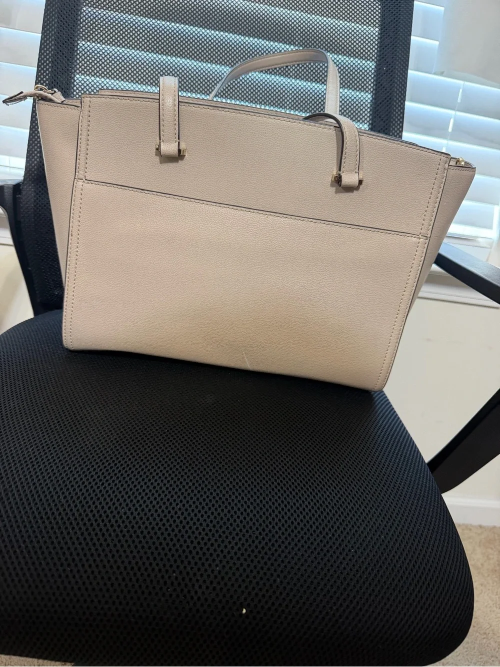 kate spade Taupe Leather Top-Handle Satchel